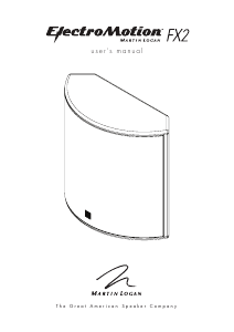 Mode d’emploi MartinLogan ElectroMotion FX2 Haut-parleur