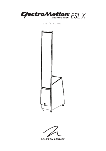 Manual MartinLogan ElectroMotion ESL X Speaker