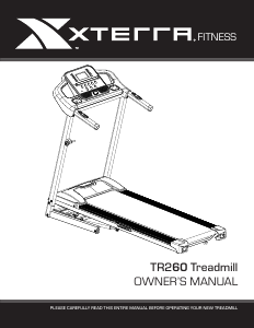 Manual XTERRA TR260 Treadmill
