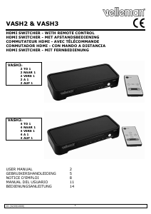Manual de uso Velleman VASH2 Conmutador HDMI