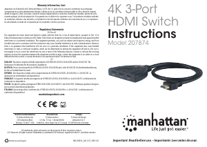 Handleiding Manhattan 207874 HDMI Switch