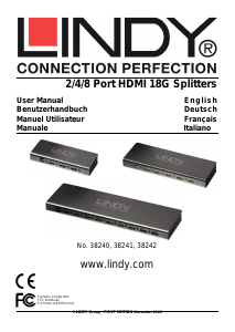Handleiding Lindy 38240 HDMI Switch