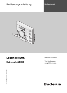 Bedienungsanleitung Buderus RC25 Thermostat