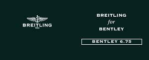 Manual Breitling for Bentley 6.75 Relógio de pulso