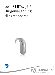 Brugsanvisning Hansaton beat ST 1-RT675 UP Høreapparat