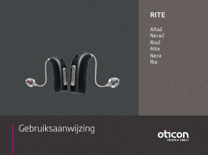 Handleiding Oticon Ria2 Hoortoestel