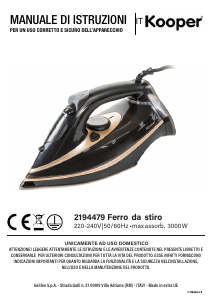 Manuale Kooper 2194479 Ferro da stiro