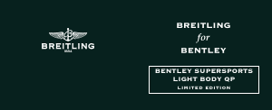 Manual Breitling for Bentley Supersports Light Body QP Relógio de pulso