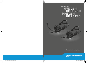 Руководство Sennheiser HMD 26-II Головная гарнитура