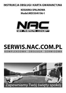 Instrukcja NAC MEX50-N196-1 Kosiarka