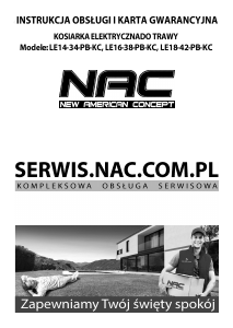 Instrukcja NAC LE18-42-PB-KC Kosiarka