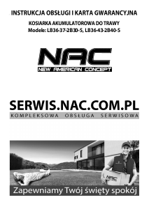 Instrukcja NAC LB36-43-2B40-S Kosiarka