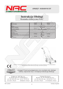 Instrukcja NAC JA1631 Kosiarka