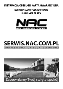Instrukcja NAC LE18-46-SI-G Kosiarka