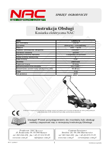 Instrukcja NAC LE5812-12 Kosiarka