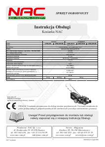 Instrukcja NAC LP50-475 Kosiarka