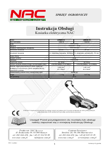 Instrukcja NAC LE5829-13 Kosiarka