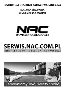 Instrukcja NAC MEX56-G200-HSD Kosiarka
