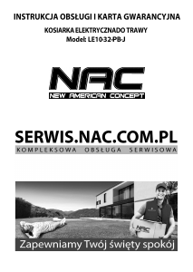 Instrukcja NAC LE10-32-PB-J Kosiarka
