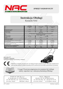 Instrukcja NAC LP0046-42450E Kosiarka