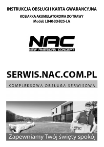 Instrukcja NAC LB40-33-B25-LA Kosiarka