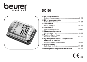 Instrukcja Beurer BC 50 Ciśnieniomierz