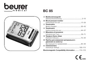 Instrukcja Beurer BC 85 Ciśnieniomierz
