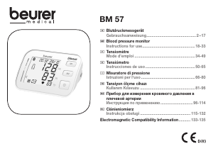 Instrukcja Beurer BM 57 Ciśnieniomierz