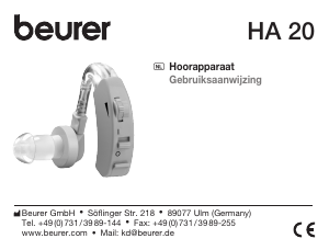 Handleiding Beurer HA 20 Hoortoestel