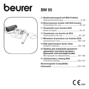 Kullanım kılavuzu Beurer BM 95 Tansiyon aleti
