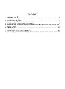 Manual FORTG FG0009.FE.A Serra circular
