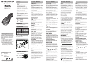 説明書 Nitecore TM9K TAC 懐中電灯