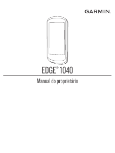 Manual Garmin Edge 1040 Ciclo-computador