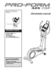 Manuál Pro-Form 325 CSE Šlapací trenažér