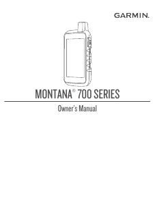 Manual Garmin Montana 700 Handheld Navigation