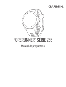 Manual Garmin Forerunner 255S Relógio inteligente