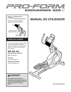 Manual Pro-Form Endurance 520 E Bicicleta elíptica