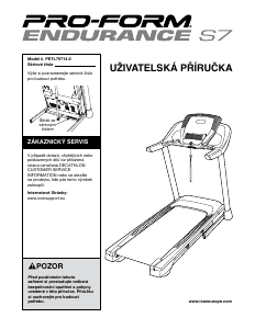 Manuál Pro-Form Endurance S7 Mlýnek