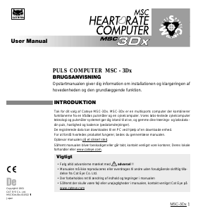 Brugsanvisning Cateye MSC-3Dx Pulsmåler