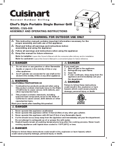 Manual Cuisinart CGG-608 Barbecue