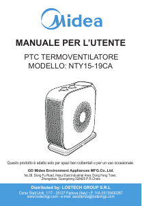 Manuale Midea NTY15-19CA Termoventilatore