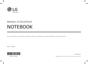 Mode d’emploi LG 14Z90Q-G Ordinateur portable