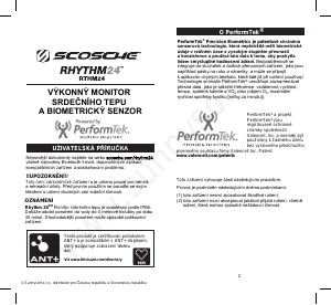 Manuál Scosche RTHM24 Rhythm Monitor srdečního tepu