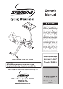 Manual Stamina 15-0321A Exercise Bike