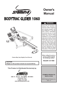 Manual Stamina Bodytrac Glider 1060 Rowing Machine