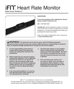 Manual iFit IFHRM214.0 Heart Rate Monitor