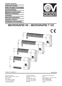 Manuale Vortice Microrapid T V0 Termoventilatore