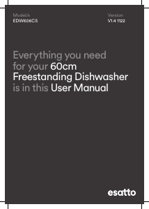 Manual Esatto EDW606CS Dishwasher