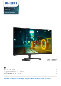 Kullanım kılavuzu Philips 27M1C3200VL Momentum 3000 LED ekran