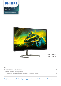 Наръчник Philips 32M1C5500VL Momentum 5000 LED монитор